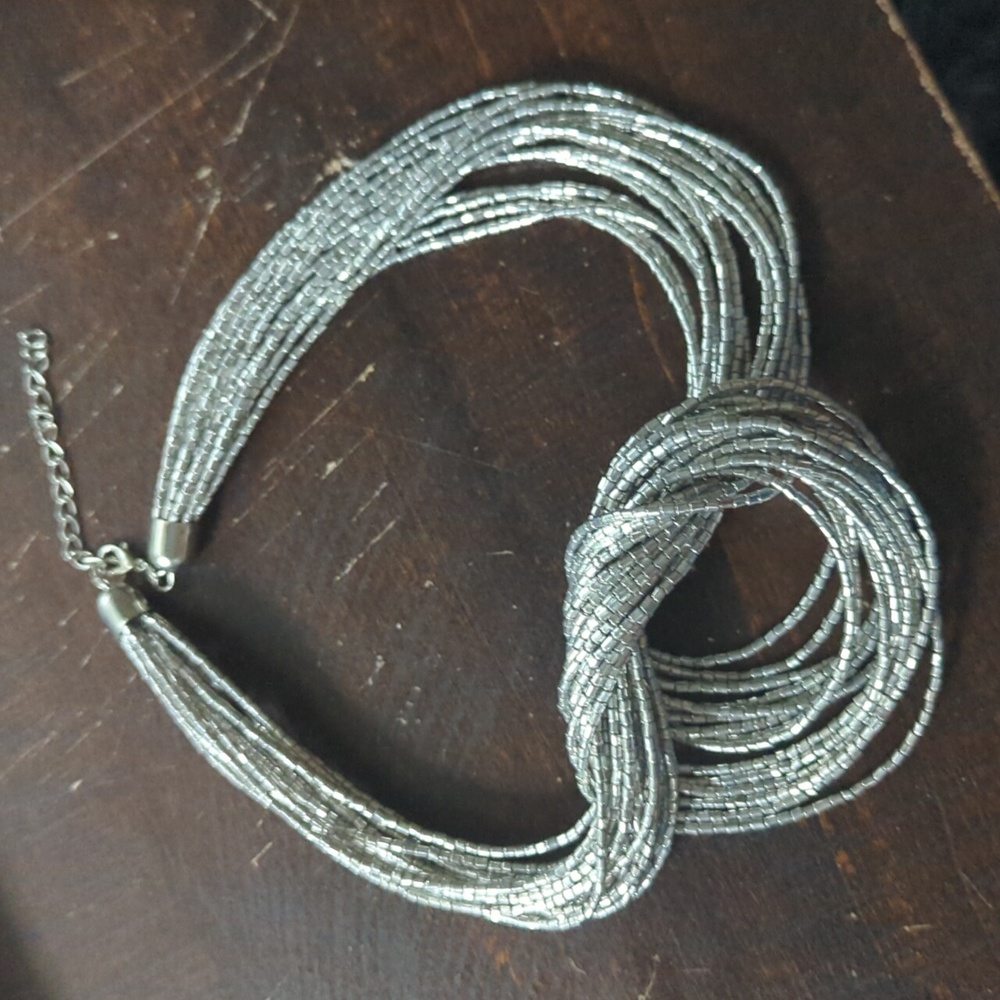 Silver sea bead necklace